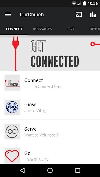 Emulate iPhone app OurChurch App using MyAndroid