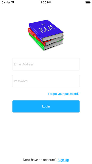 Emulate iPhone app Our F.A.M. using MyAndroid