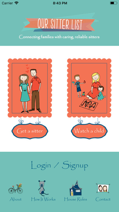 Emulate iPhone app Our Sitter List using MyAndroid