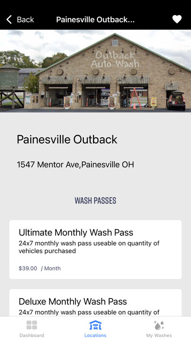 Emulate iPhone app Outback Auto-Wash using MyAndroid
