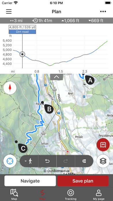Emulate iPhone app Outdoor Alta Badia using MyAndroid