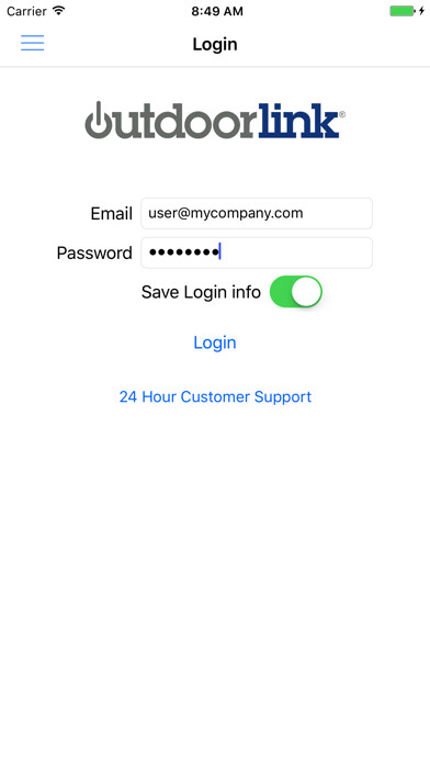 Emulate iPhone app OutdoorLink Control using MyAndroid Emulate iPhone app OutdoorLink Control using MyAndroid