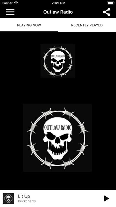 Emulate iPhone app Outlaw Radio using MyAndroid
