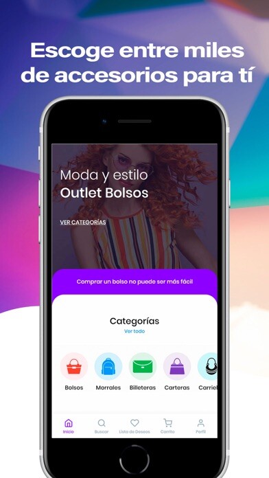 Emulate iPhone app Outlet Bolsos using MyAndroid Emulate iPhone app Outlet Bolsos using MyAndroid