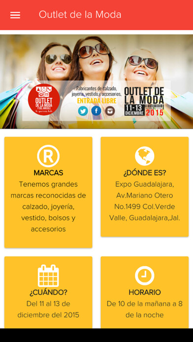 Emulate iPhone app Outlet de la Moda using MyAndroid
