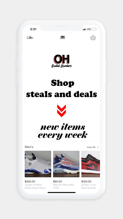 Emulate iPhone app Outlet Hunters using MyAndroid