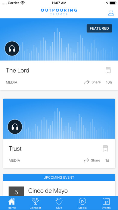 Emulate iPhone app Outpouring Church using MyAndroid Emulate iPhone app Outpouring Church using MyAndroid