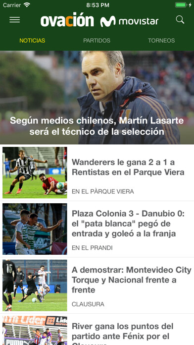 Emulate iPhone app Ovación – EL PAIS using MyAndroid