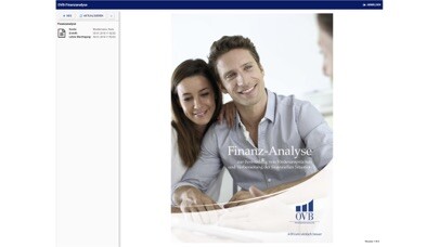 Emulate iPhone app OVB Finanzanalyse using MyAndroid