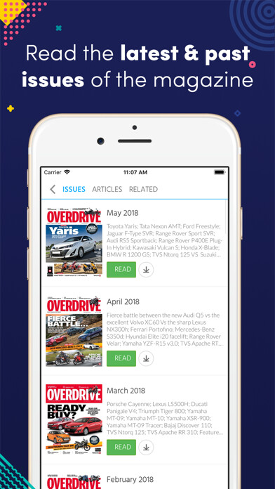 Emulate iPhone app Overdrive Magazine using MyAndroid