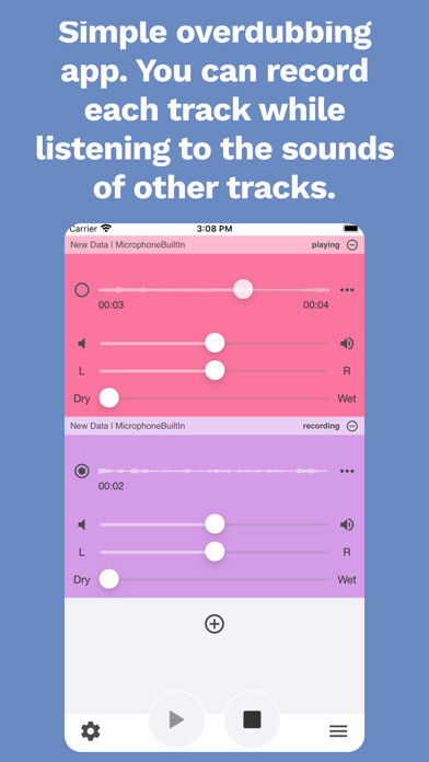 Emulate iPhone app Overdubbing - EasyMixRecorder using MyAndroid Emulate iPhone app Overdubbing - EasyMixRecorder using MyAndroid
