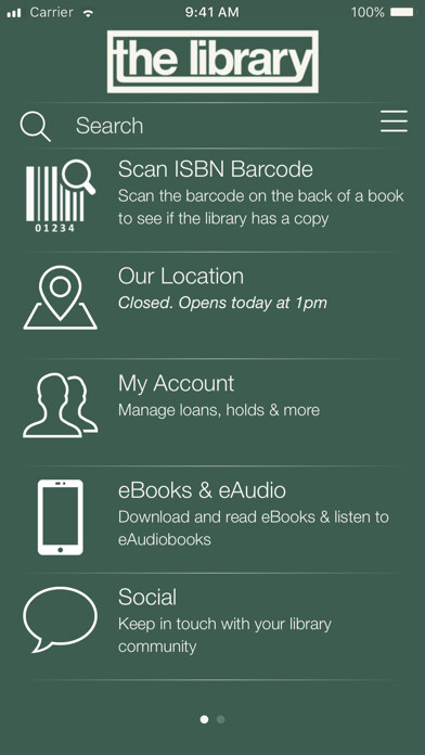 Emulate iPhone app Owen Sound North Grey Library using MyAndroid