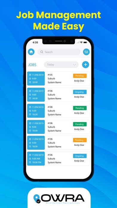 Emulate iPhone app OWRA - Job Management using MyAndroid Emulate iPhone app OWRA - Job Management using MyAndroid