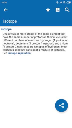 Emulate Android APK Oxford Dictionary of Chemistry