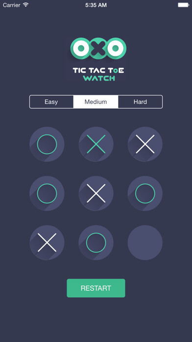 Emulate iPhone app OXO Tic Tac Toe Watch – fun classic puzzle board game for adults and children using MyAndroid Emulate iPhone app OXO Tic Tac Toe Watch – fun classic puzzle board game for adults and children using MyAndroid