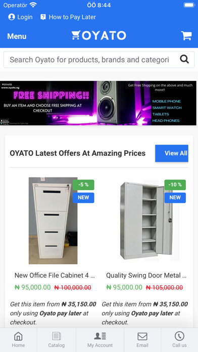 Emulate iPhone app OYATO Online Shopping using MyAndroid
