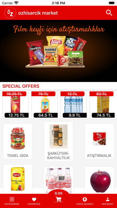 Emulate iPhone app ozhisarmarket - siparis using MyAndroid