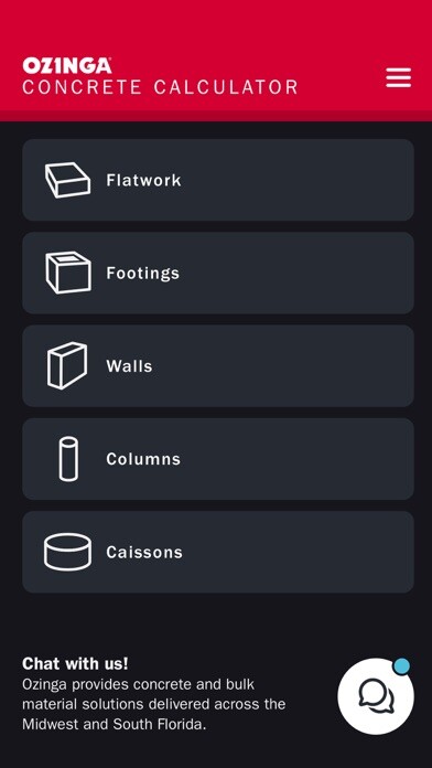 Emulate iPhone app Ozinga Concrete Calculator using MyAndroid Emulate iPhone app Ozinga Concrete Calculator using MyAndroid