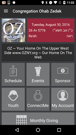 Run android online APK OZ ~ Congregation Ohab Zedek from MyAndroid or emulate OZ ~ Congregation Ohab Zedek using MyAndroid