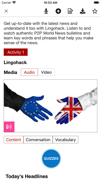Emulate iPhone app P2P Advanced English Course using MyAndroid Emulate iPhone app P2P Advanced English Course using MyAndroid