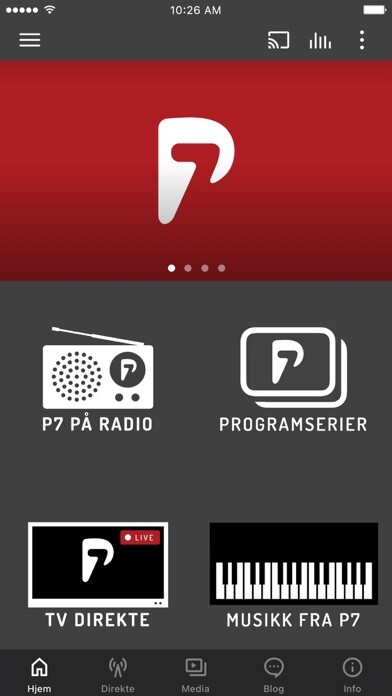 Emulate iPhone app P7 Kristen Riksradio using MyAndroid