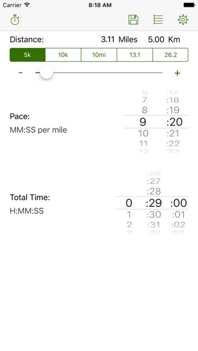 Emulate iPhone app Pace Calculator by RBIDesign using MyAndroid Emulate iPhone app Pace Calculator by RBIDesign using MyAndroid