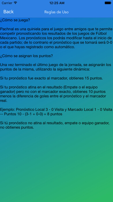 Emulate iPhone app Pachnal - Quiniela using MyAndroid