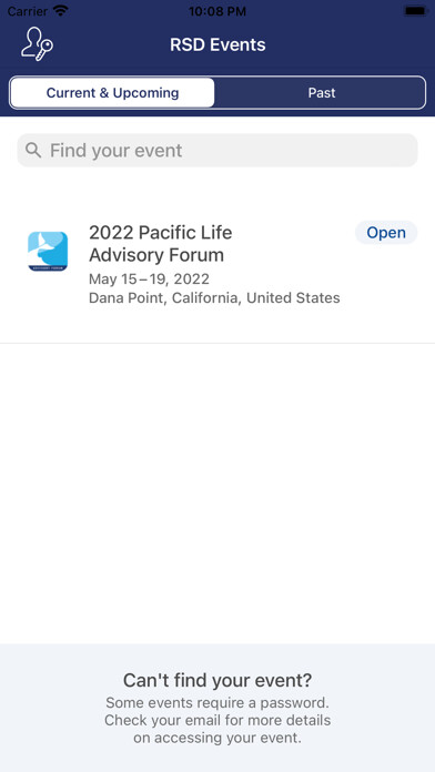 Emulate iPhone app Pacific Life RSD Events using MyAndroid Emulate iPhone app Pacific Life RSD Events using MyAndroid