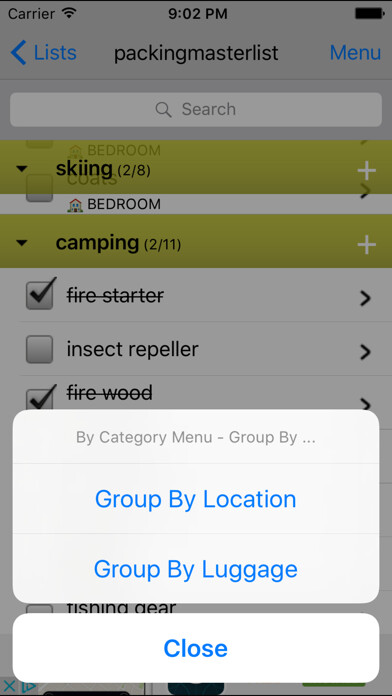 Emulate iPhone app Packing_List using MyAndroid Emulate iPhone app Packing_List using MyAndroid