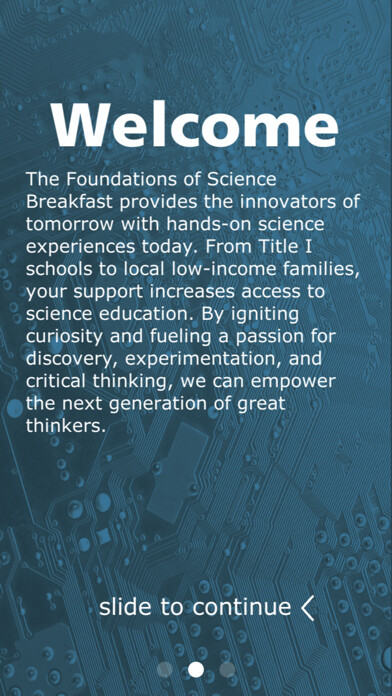 Emulate iPhone app Pac Sci Annual Breakfast using MyAndroid