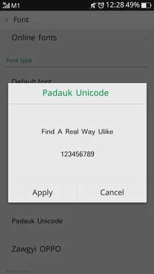 Emulate Android APK Padauk Unicode Emulate Android APK Padauk Unicode