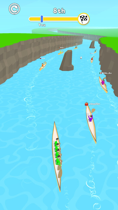 Emulate iPhone app Paddling Race using MyAndroid