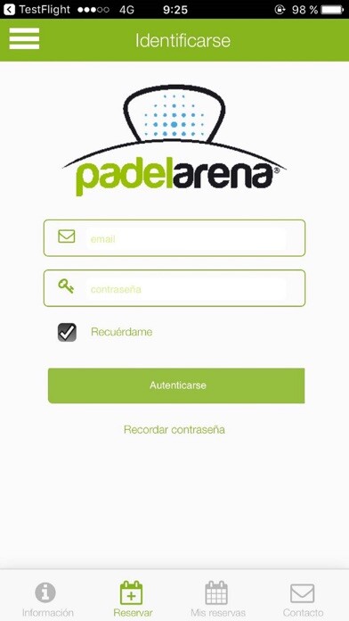 Emulate iPhone app Padel Arena Valladolid using MyAndroid Emulate iPhone app Padel Arena Valladolid using MyAndroid