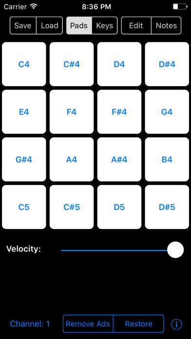 Emulate iPhone app Pad MIDI using MyAndroid Emulate iPhone app Pad MIDI using MyAndroid