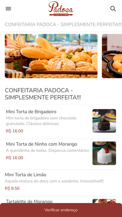 Emulate iPhone app Padoca Delivery using MyAndroid