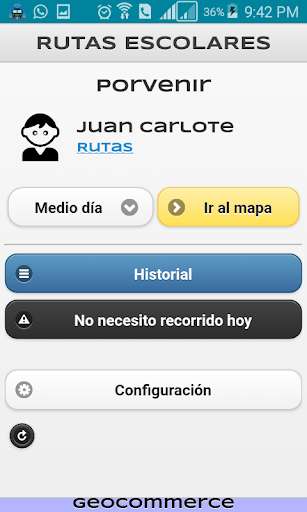 Emulate Android APK Padres - Rutas Buskoo