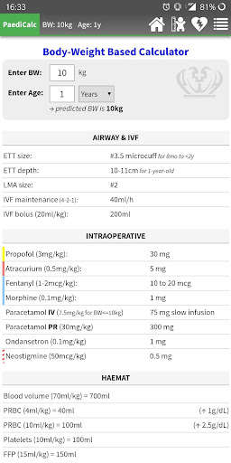 Run android online APK PaediCalc - Paediatric Calculator for Anaesthesia from MyAndroid or emulate PaediCalc - Paediatric Calculator for Anaesthesia using MyAndroid Run android online APK PaediCalc - Paediatric Calculator for Anaesthesia from MyAndroid or emulate PaediCalc - Paediatric Calculator for Anaesthesia using MyAndroid