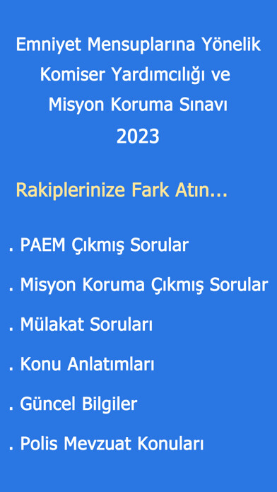 Emulate iPhone app Paem ve Misyon Koruma Sınavı using MyAndroid