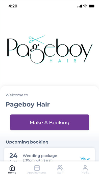 Emulate iPhone app Pageboy Hair using MyAndroid