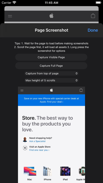 Emulate iPhone app Page Screenshot for Safari using MyAndroid Emulate iPhone app Page Screenshot for Safari using MyAndroid