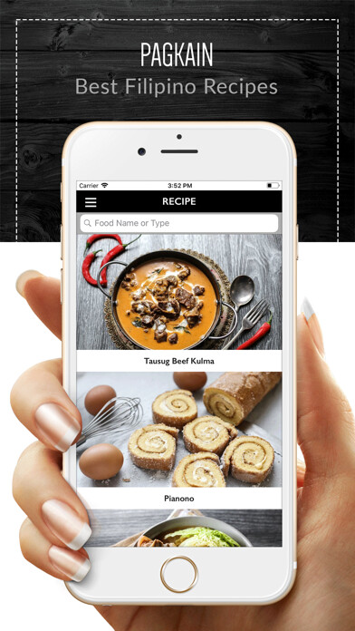 Emulate iPhone app Pagkain - Filipino Recipes using MyAndroid