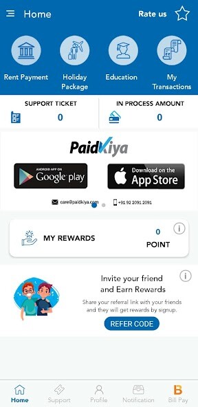Run android online APK Paidkiya - Pay rent holiday from MyAndroid or emulate Paidkiya - Pay rent holiday using MyAndroid