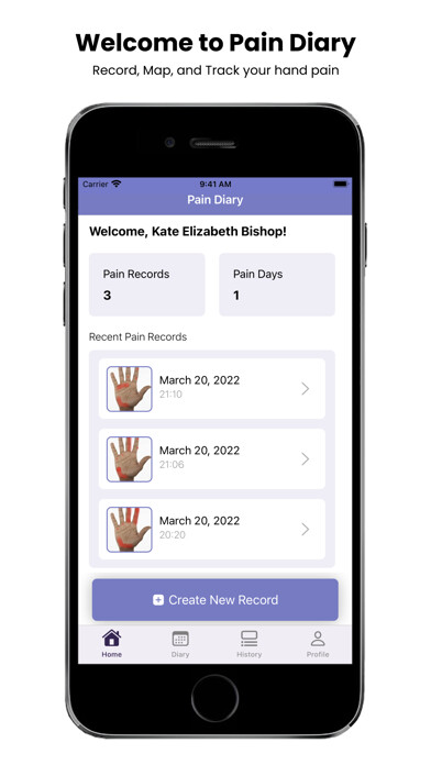 Emulate iPhone app Pain Diary: For Hand Pain using MyAndroid Emulate iPhone app Pain Diary: For Hand Pain using MyAndroid