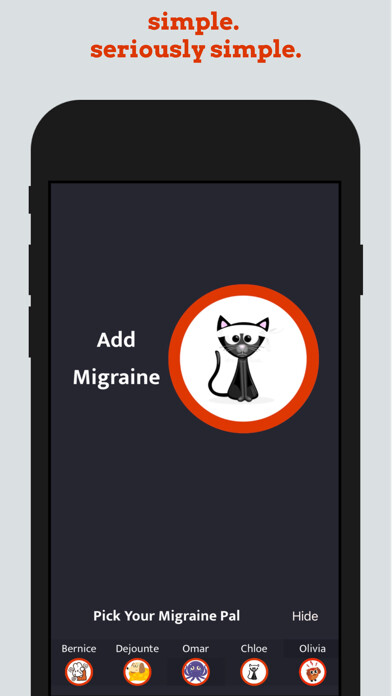 Emulate iPhone app Painless Migraine Tracker using MyAndroid