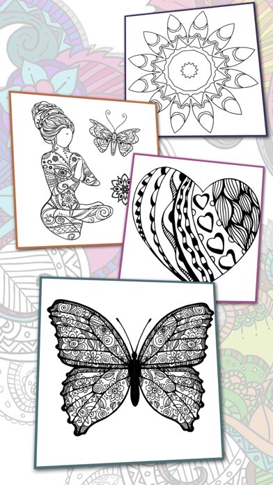 Emulate iPhone app Paint & color mandalas Coloring book for adults using MyAndroid