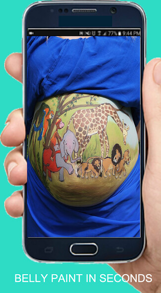 Run android online APK Painted pregnant belly from MyAndroid or emulate Painted pregnant belly using MyAndroid