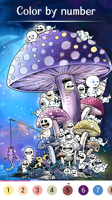 Emulate iPhone app Paintist - Color by Number using MyAndroid