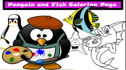 Emulate iPhone app Paint Penguin and Fish Coloring Page for Funny Kids using MyAndroid