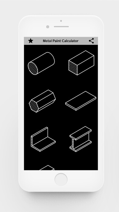 Emulate iPhone app Paint Work Calculator using MyAndroid