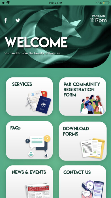 Emulate iPhone app Pakistan Consulate Hong Kong using MyAndroid